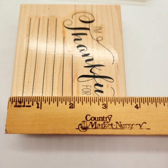 Stampin Up I'm Thankful For Large Mounted Wood Stamp Journaling Gratitude - Picture 5 of 6